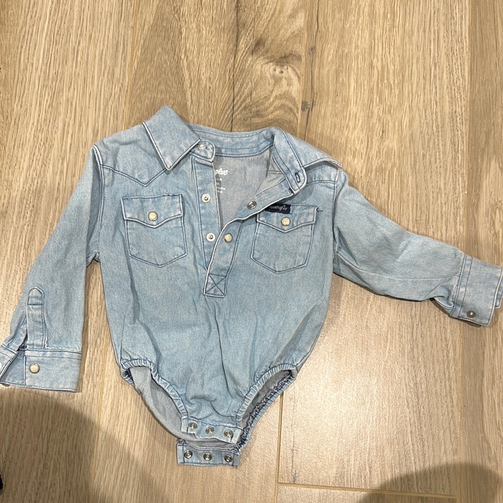 Wrangler Pearl Snapped Onesie